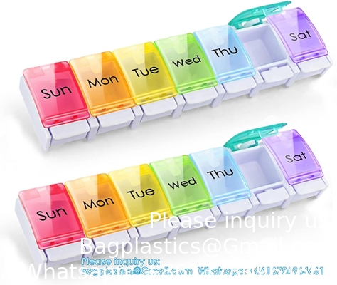 Extra Large Weekly Pill Organizer, 7 Days Pill Case Travel Daily Pill Box Portable Medicine Organizer Compartment