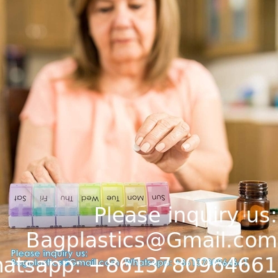 Extra Large Weekly Pill Organizer, 7 Days Pill Case Travel Daily Pill Box Portable Medicine Organizer Compartment