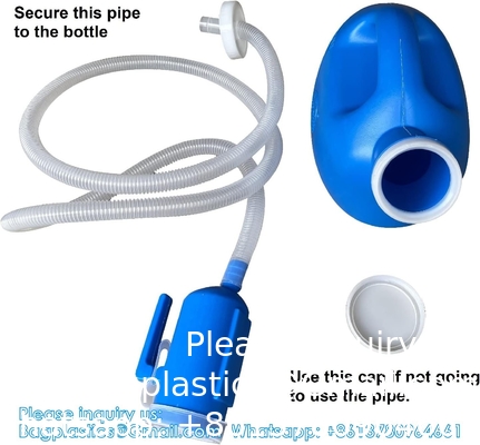Portable Urinals Spill Proof 2000 Ml 68 Oz Urine Bottles For Men 63&quot; Long Tube Urinals For Men Urine Jug Pipe