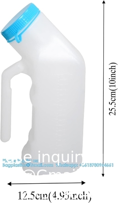 Urinals For Men With Glow In The Dark,1000ml Thick Pee Bottles With Lid,Spill Proof Urinal Bottle For Car,Hospital