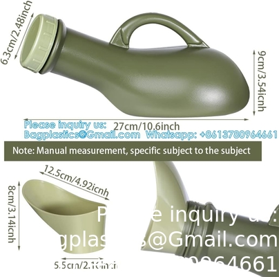 Urinals For Men With Glow In The Dark,1000ml Thick Pee Bottles With Lid,Spill Proof Urinal Bottle For Car,Hospital
