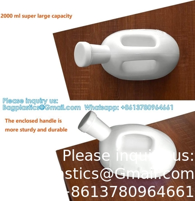 Urinals For Men Portable Male Urinal With Lid 2000 Ml/66 Oz Large Capacity Urine Cups For Hospital Incontinence