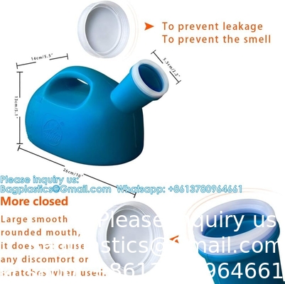 Urinals For Men Portable Male Urinal With Lid 2000 Ml/66 Oz Large Capacity Urine Cups For Hospital Incontinence