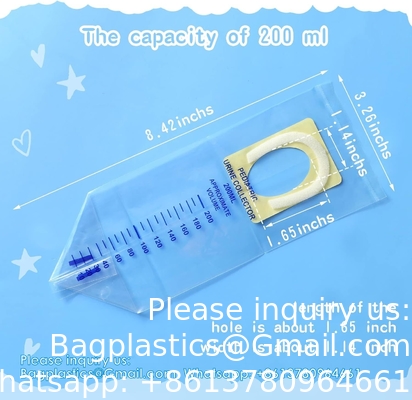 Pediatric Urine Bag Collectors Clear Urine Catcher Pouch Individually Pee Bags Disposable Pediatric Urine Collectors