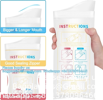 Disposable Urine Pee Bags - 12 Pack Male/Female Portable Urinals Toilet/Vomit Bags For Travel&amp;Camping, Unisex