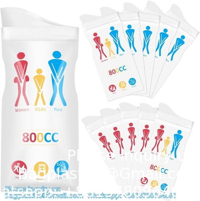 Disposable Urine Pee Bags - 12 Pack Male/Female Portable Urinals Toilet/Vomit Bags For Travel&amp;Camping, Unisex