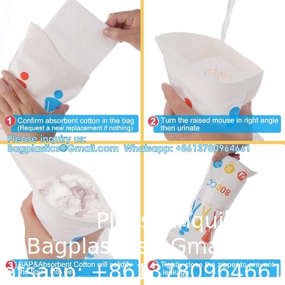 Disposable Urine Pee Bags - 12 Pack Male/Female Portable Urinals Toilet/Vomit Bags For Travel&amp;Camping, Unisex