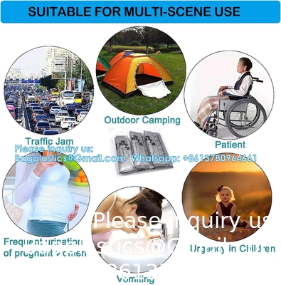 Disposable Urine Bags, Pack Travel Pee Bags, Unisex Urinal Bag Vomit Bags Travel Traffic Jam Emergency Portable