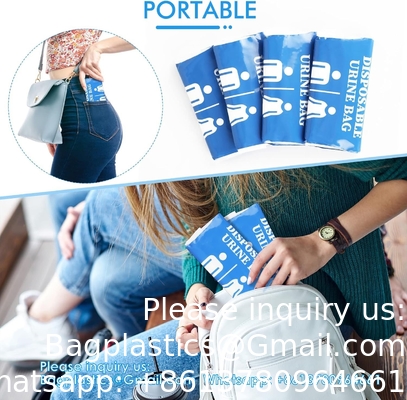 Disposable Urine Bags, Pack Travel Pee Bags, Unisex Urinal Bag Vomit Bags Travel Traffic Jam Emergency Portable