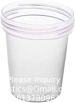 Specimen Cups With Leak Proof Screw On Lids - 4oz Clear Non-Sterile Urine Sample Jars - Containers