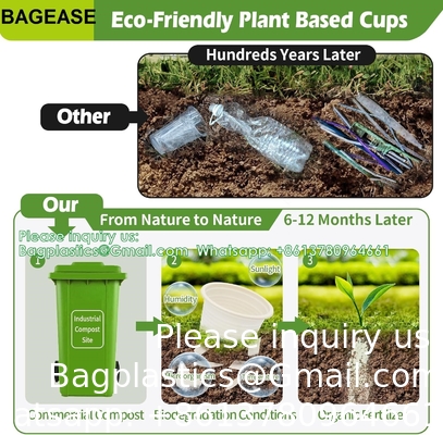 Compostable Disposable 3oz Bathroom Cups 100P Mouthwash Eco Friendly  Cups Biodegradable Bath Rinse Medicin