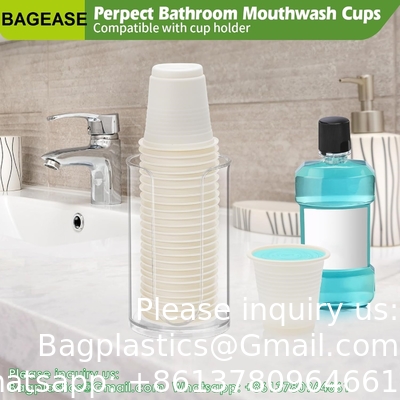 Compostable Disposable 3oz Bathroom Cups 100P Mouthwash Eco Friendly  Cups Biodegradable Bath Rinse Medicin