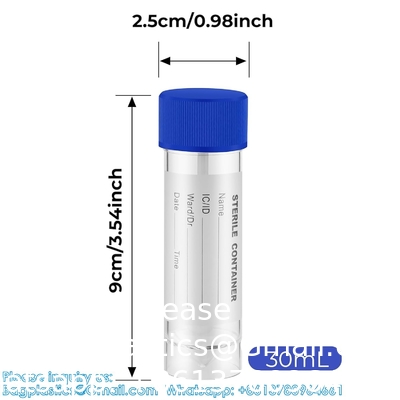 Specimen Cups, With Leak Proof Screw On Lids 1 Oz/30ml Non-Sterile Urine Specimen Cups Stool Specimen Containers