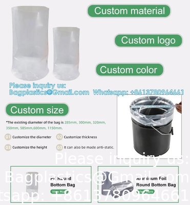 Heavy Duty Large Plastic Round Bottom Drum Liner Bag 55 Gallon Drum Liners Plastic Drum Liner Bag For 200ltr