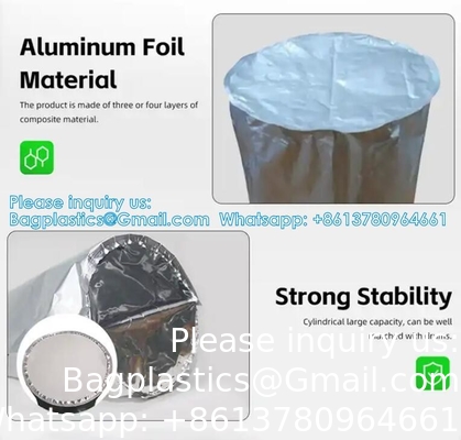 200 Ltr Round Bottom Aluminum Foil Bag Drum Liner drum liners/bags for storage of silicone and polyurethane sealants