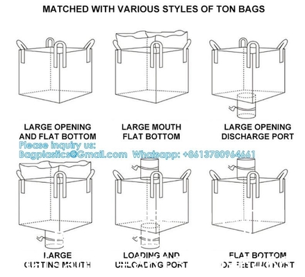 Foil Bulk Bag 1 Ton Aluminum Liner Bag Big Capacity 1000kg Jumbo Bag For Cement FIBC Container Bags