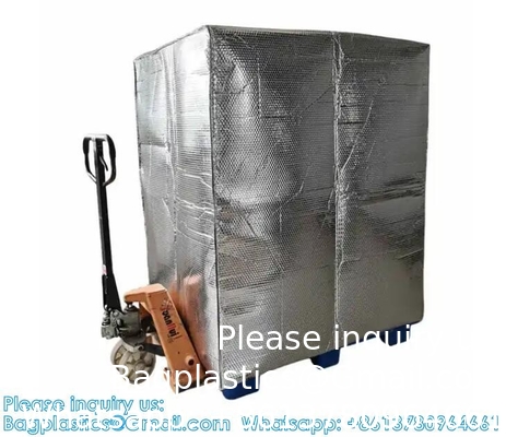 Thermal Hood Moistproof Insulated Pallet Cover With Zipper Pallet Cover Cold Shipping Packaging Insulated Pallet Bag