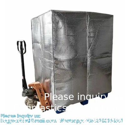 Thermal Hood Moistproof Insulated Pallet Cover With Zipper Pallet Cover Cold Shipping Packaging Insulated Pallet Bag