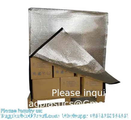 Thermal Hood Moistproof Insulated Pallet Cover With Zipper Pallet Cover Cold Shipping Packaging Insulated Pallet Bag