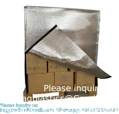 Thermal Hood Moistproof Insulated Pallet Cover With Zipper Pallet Cover Cold Shipping Packaging Insulated Pallet Bag