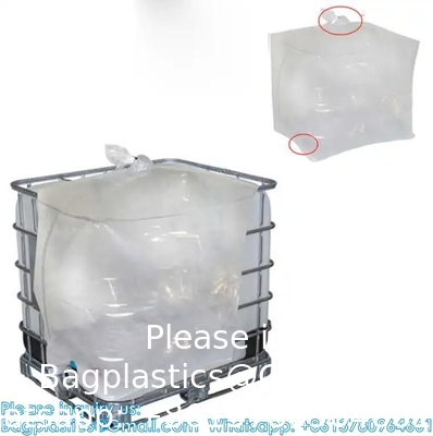 Transparent Aseptic IBC Tank Plastic Liner Bag For Liquid Packaging Plastic Liquid Ton Bag In IBC 1000L