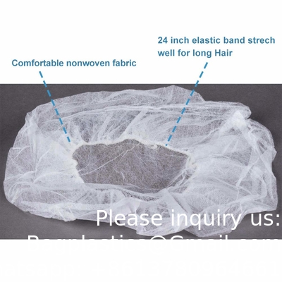 Disposable Bouffant Cap White, 100 Pack, Hair Net 24 Inch Disposable Bouffant Cap White, 100 Pack, Hair Net