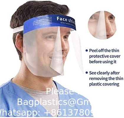 Reusable Face Shields With Eye Shield Recycled After Disinfection Salon Face Shields Ultra Clear Protective