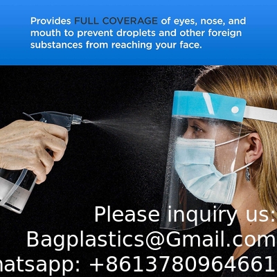 Reusable Face Shields With Eye Shield Recycled After Disinfection Salon Face Shields Ultra Clear Protective