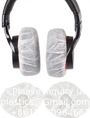 Non Woven Earphone Cover Black / White /Blue Nonwoven Disposable Hygienic Headphone Cover One Time Use Sanitary Ear