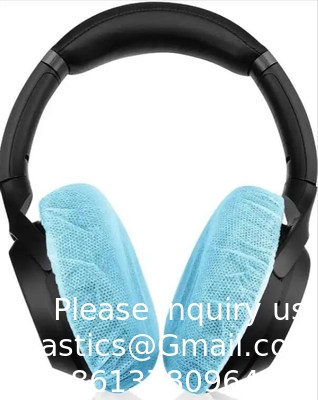 Non Woven Earphone Cover Black / White /Blue Nonwoven Disposable Hygienic Headphone Cover One Time Use Sanitary Ear