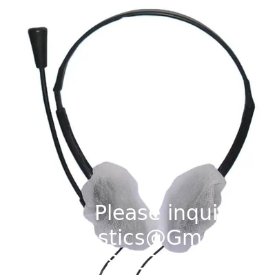Non Woven Earphone Cover Black / White /Blue Nonwoven Disposable Hygienic Headphone Cover One Time Use Sanitary Ear