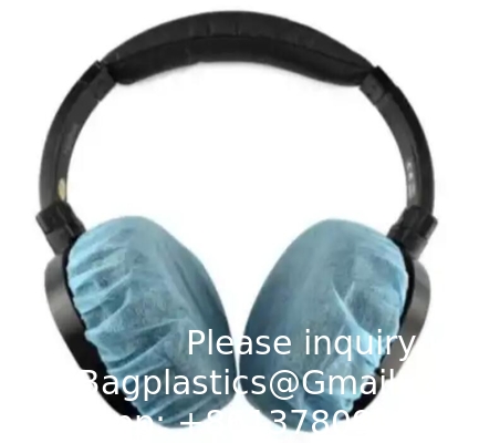 Non Woven Earphone Cover Black / White /Blue Nonwoven Disposable Hygienic Headphone Cover One Time Use Sanitary Ear
