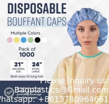 Factory Price Medical Surgical Pp Caps Bouffant Non-Woven Hair Net Disposable Mob Cap