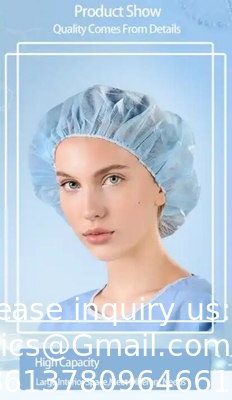 Factory Price Medical Surgical Pp Caps Bouffant Non-Woven Hair Net Disposable Mob Cap