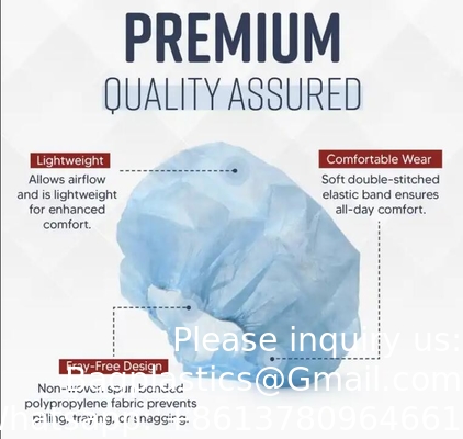 Factory Price Medical Surgical Pp Caps Bouffant Non-Woven Hair Net Disposable Mob Cap