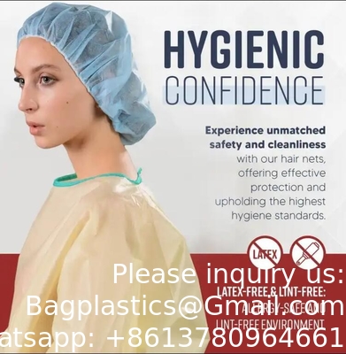 Factory Price Medical Surgical Pp Caps Bouffant Non-Woven Hair Net Disposable Mob Cap