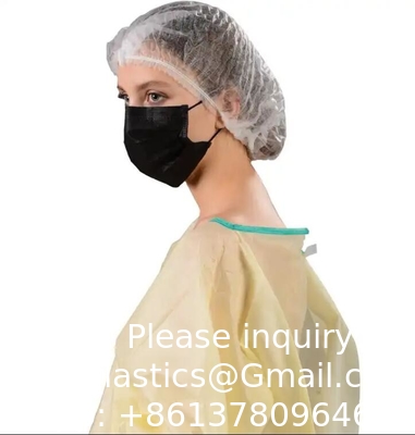 Disposable Medical Non Woven Strip Cap Bouffant Head Cover Hair Net Surgical Doctor Nurse Hat Round Mob Cap