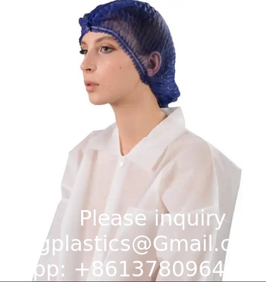 Disposable Medical Non Woven Strip Cap Bouffant Head Cover Hair Net Surgical Doctor Nurse Hat Round Mob Cap