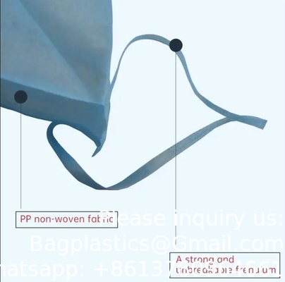 Medical Manufacturer Hospital Requirements Blue SMS 35gsm Hat Doctor Surgeon Cap Breathe Cool and Strong Head Cover