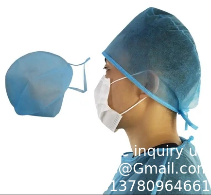 Medical Manufacturer Hospital Requirements Blue SMS 35gsm Hat Doctor Surgeon Cap Breathe Cool and Strong Head Cover