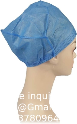 Medical Manufacturer Hospital Requirements Blue SMS 35gsm Hat Doctor Surgeon Cap Breathe Cool and Strong Head Cover