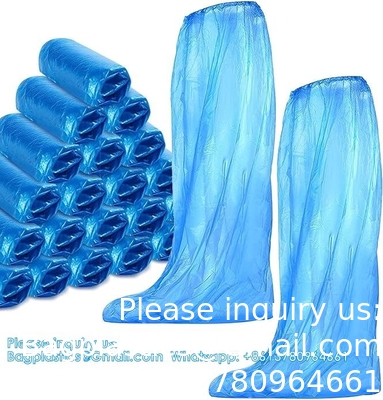Boot And Shoe Covers 19 Inch Tall Extra Large Durable Water/Skid Resistant Long Shoe Cover Clear Waterproof Anti-Slip