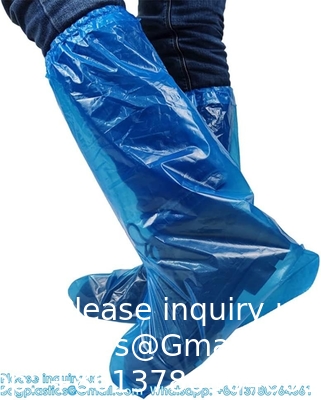 Boot And Shoe Covers 19 Inch Tall Extra Large Durable Water/Skid Resistant Long Shoe Cover Clear Waterproof Anti-Slip