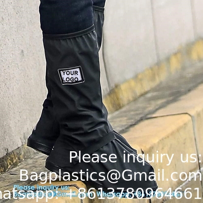 Waterproof Shoe Covers, Reusable Foldable Rain Boot Shoe Cover With Zipper, Non-Slip, Reflector, Men Women Rain Gear