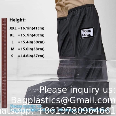 Waterproof Shoe Covers, Reusable Foldable Rain Boot Shoe Cover With Zipper, Non-Slip, Reflector, Men Women Rain Gear