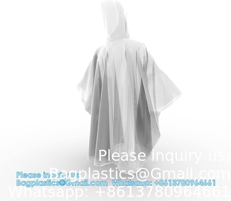 Disposable Rain Ponchos For Adults With Hood,Emergency Rain Gear For Camping,Hiking,Walking,Watching Games