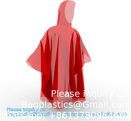 Disposable Rain Ponchos For Adults With Hood,Emergency Rain Gear For Camping,Hiking,Walking,Watching Games
