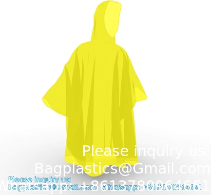 Disposable Rain Ponchos For Adults With Hood,Emergency Rain Gear For Camping,Hiking,Walking,Watching Games