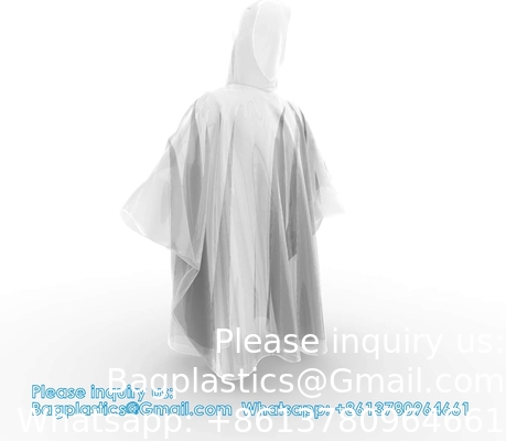 Disposable Rain Ponchos For Adults With Hood,Emergency Rain Gear For Camping,Hiking,Walking,Watching Games