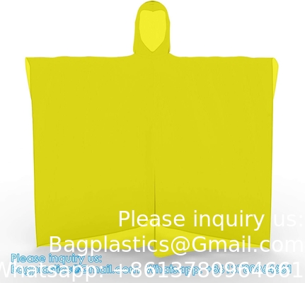 Disposable Rain Ponchos For Adults With Hood,Emergency Rain Gear For Camping,Hiking,Walking,Watching Games